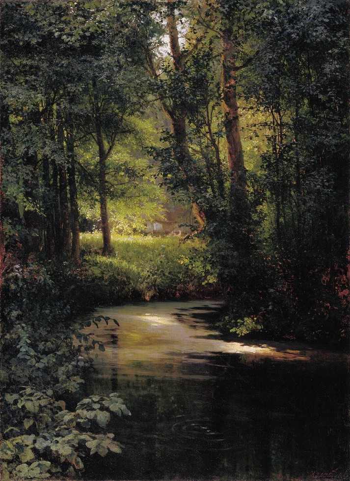 Лесной ручей. Весной, 1890