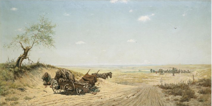Через степь. Переселенцы, 1883