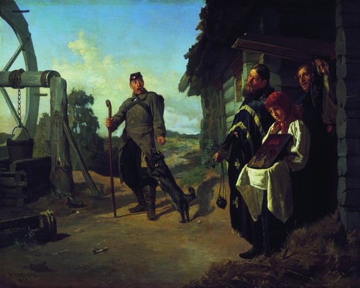 Возвращение солдата на родину, 1869