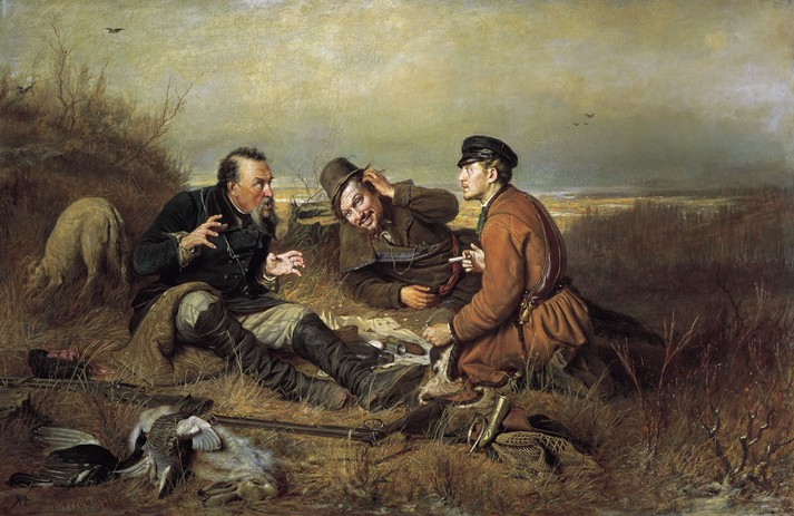 Охотники на привале, 1871