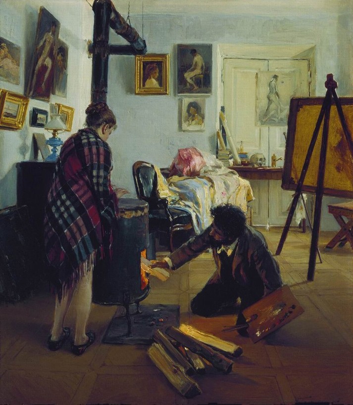 В мастерской художника, 1890