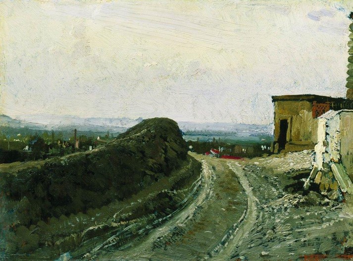 Дорога на Монмартр в Париже, 1876