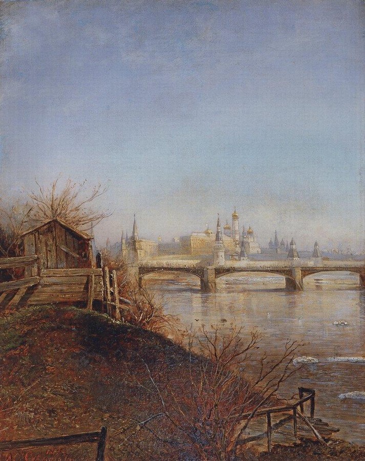 Вид на Московский Кремль. Весна, 1873