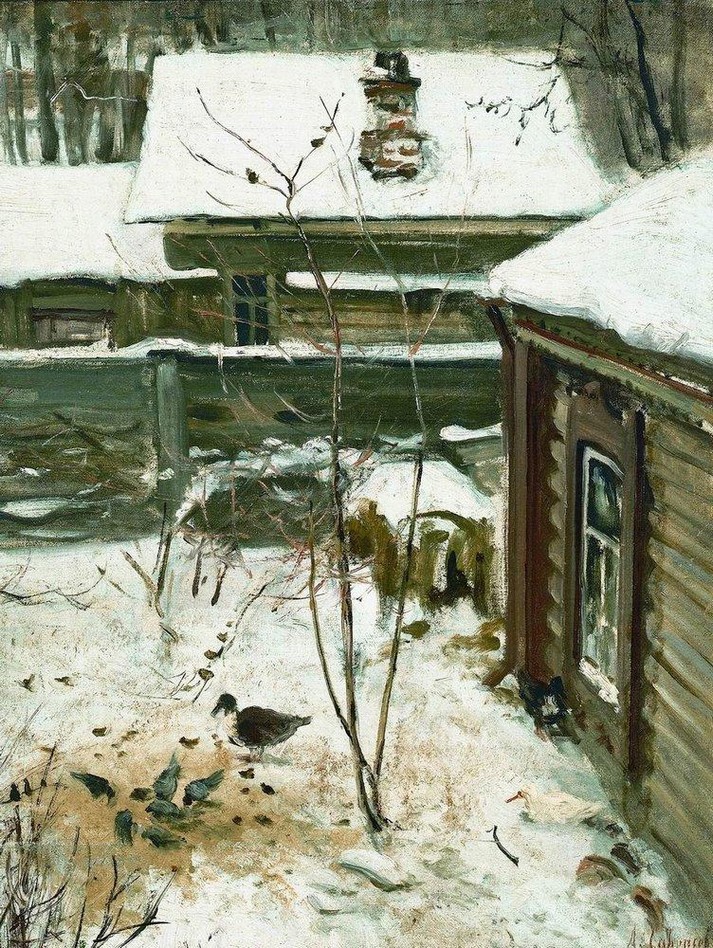 Дворик. Зима, 1870-е