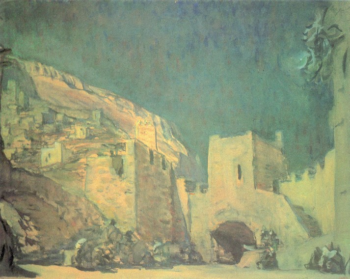 Эскиз декорации к опере А. Н. Серова Юдифь, 1907
