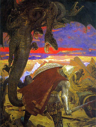 Бой Добрыни Никитича с трехголовым драконом, 1918