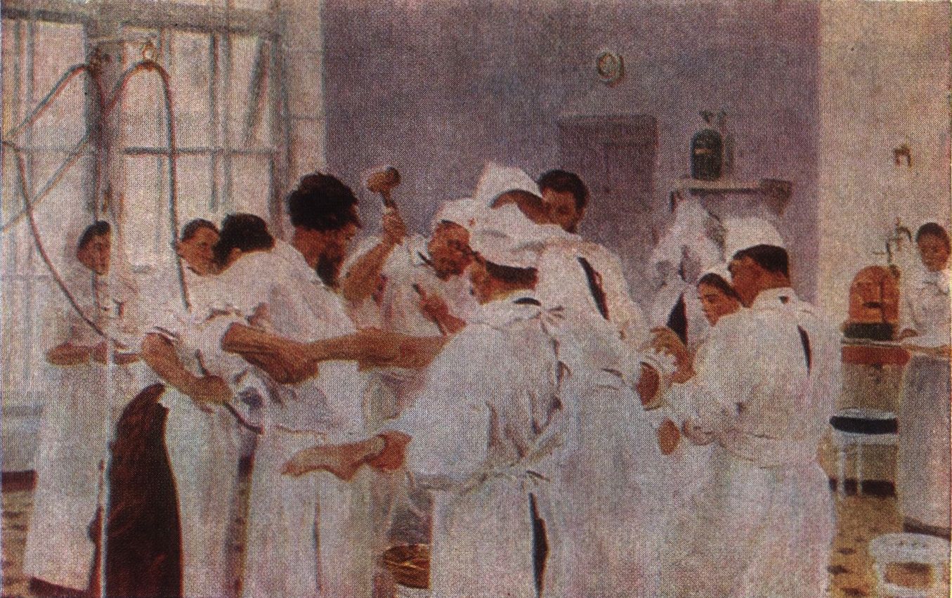 27, Хирург Е.В. Павлов в операционном зале. 1888
