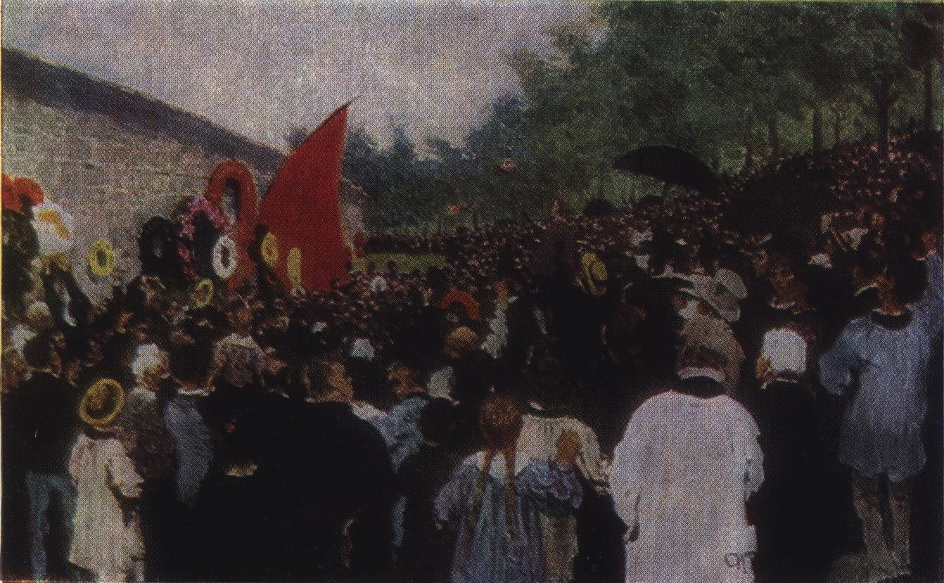 8. Годовой поминальный митинг у Стены коммунаров на кладбище Пер-Лашез в Париже. 1883