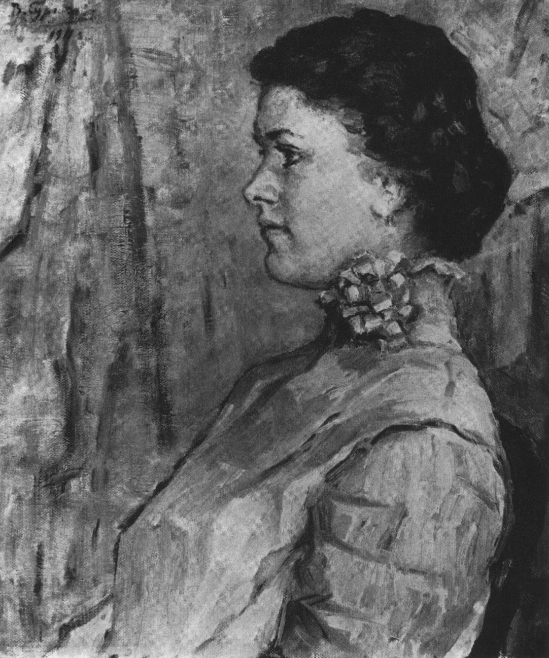 Портрет неизвестной на желтом фоне. 1911
