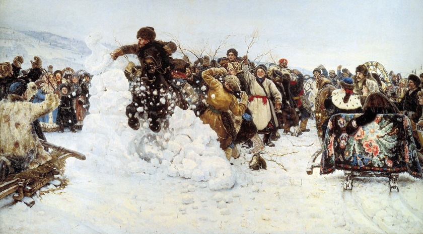 Взятие снежного городка. 1891