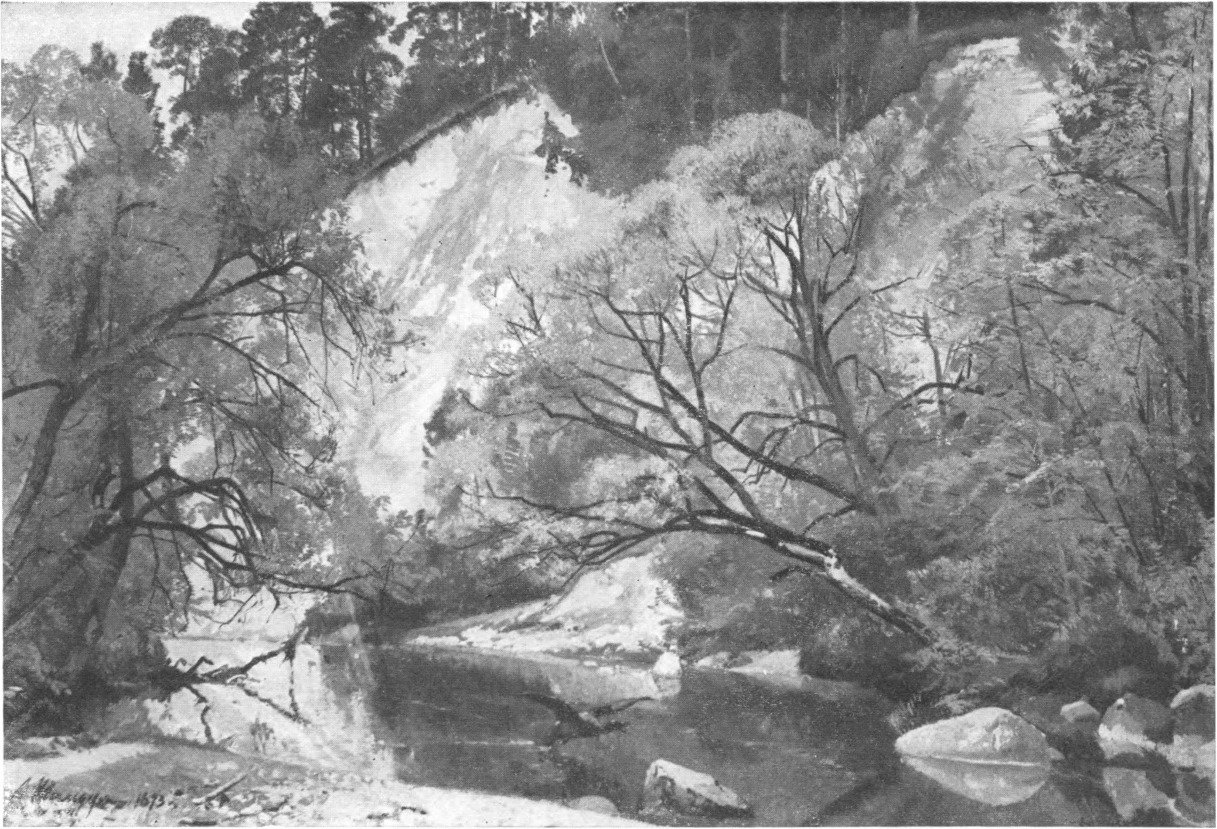 А.Н. Шильдер. Обрыв над речкой. 1893