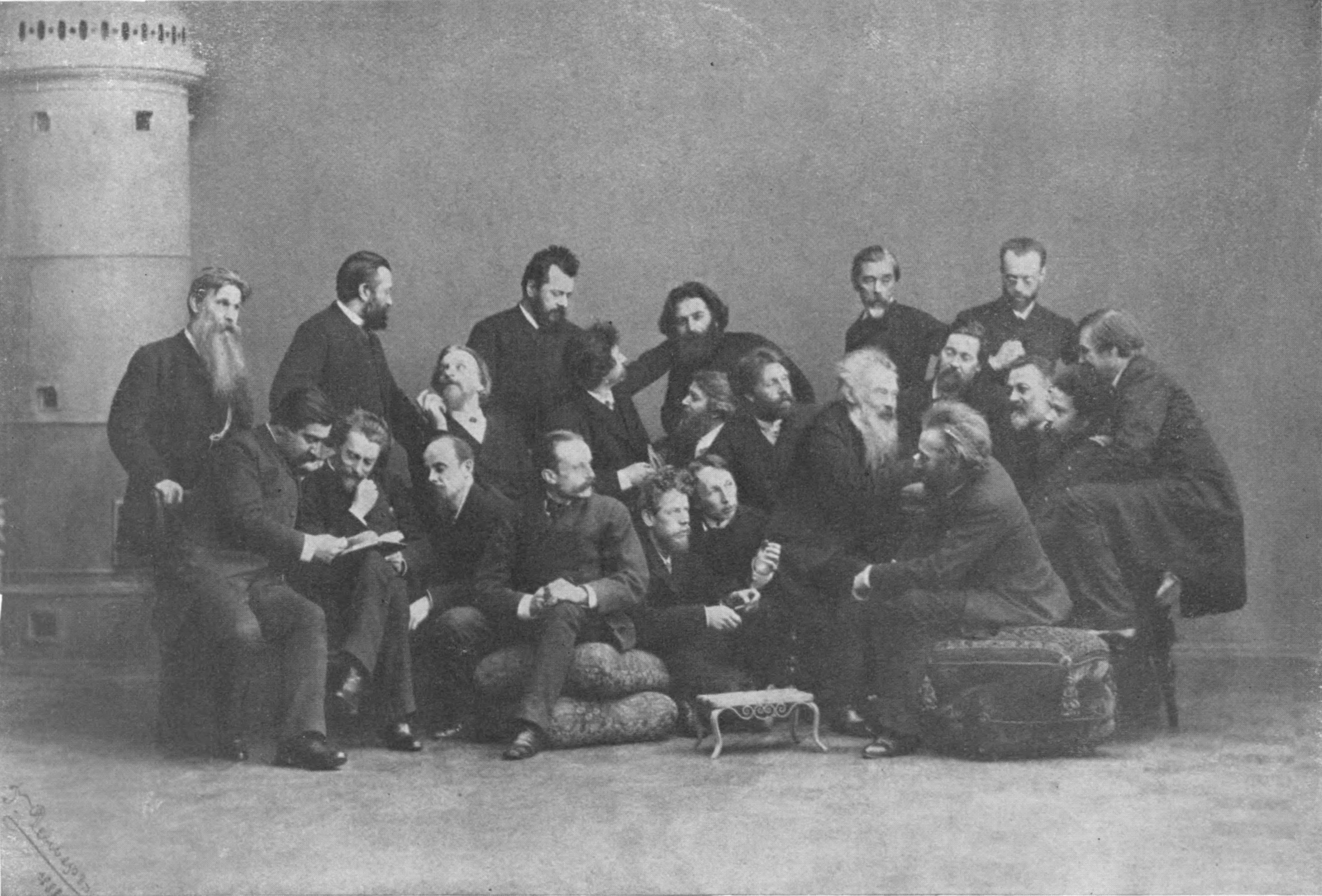 Группа передвижников. Фотография. 1888
