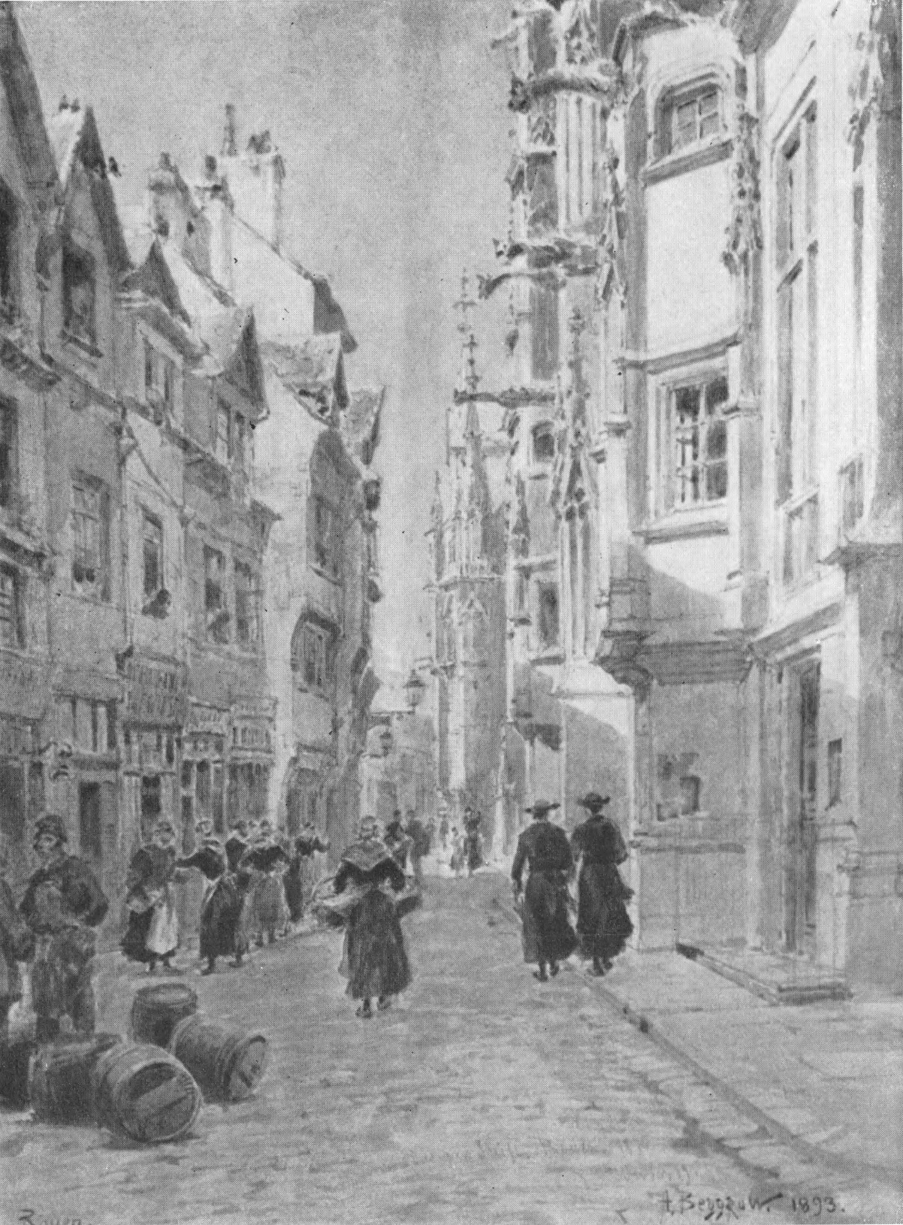 А.К. Беггров. Улица в Руане. 1893